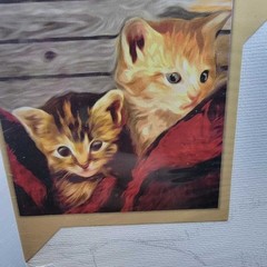 Artist’s Loft Painting Kit 12×12 Canvas Kittens Acrylic Brushes Palette 12pc