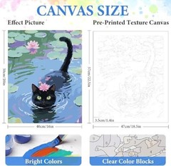 Adult Paint by Numbers Kit 16″x20″ Rolled Canvas – Frameless – Cat 11