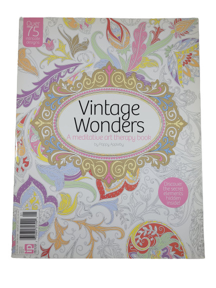 Vintage Wonders Meditative Adult Coloring Book Creative Art Therapy