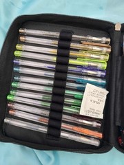 48 Metallic & Glitter Gel Pens with Case -Brand New