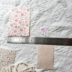 100PCS Vintage Floral Scrapbook Paper,Textured Paper Assorted Set, Special