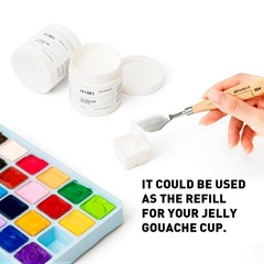 HIMI Gouache Refill Paints,White Color(200 ml 6.76 Ounce (Pack of 1), GOUACHE