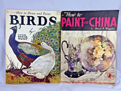 Vtg How to Draw and Paint Birds Hynt & How to Paint on China Wiggins Vintage