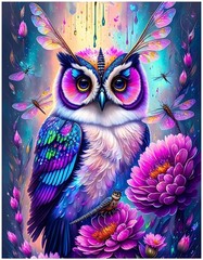 KEUASDV Diamond Painting Kits for Adults, Owl 5D DIY Art Owl,