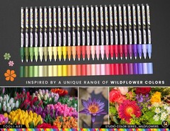 28 Wildflower Colors Acrylic Paint Pens Studio Color Series Markers Set 0.7mm…