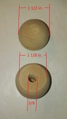 Unfinished Natural Hardwood Wooden Wood 1 1/2″ Doll Head Ball Drawer Knobs NEW