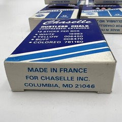 NOS 7 Boxes 12 / 84 Sticks Color Chaselle Dustless Chalk Chalkboard Made France