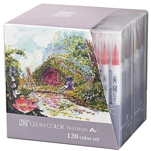 Kuretake ZIG Clean Color Real Brush 120 Colors RB-6000AT/120V