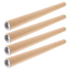 4 PCS Paper Mailing Tubes Cardboard Cylinder Kraft Paperboard Document Poster