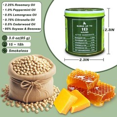 Rosemary Mint Scent Candles 9-Pack | 3oz Aromatherapy 3oz*9pack, Green