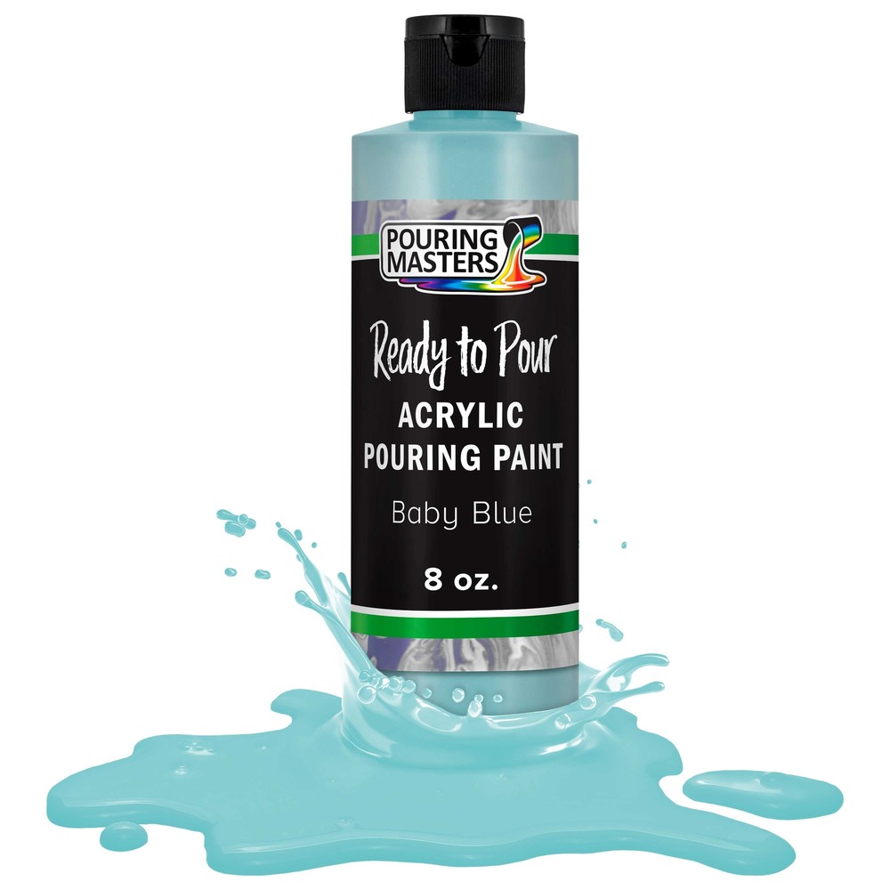 Pouring Masters Baby Blue 8-Ounce Bottle Water-Based Acrylic Pouring Paint