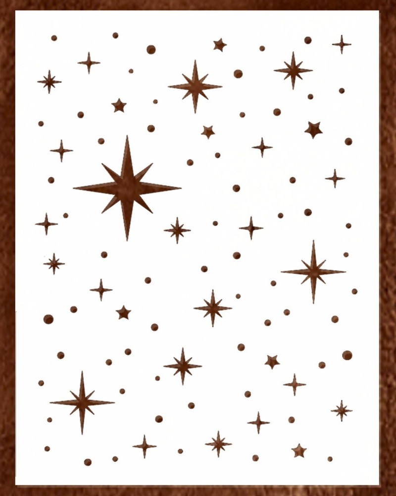 Large Star Stencil for Painting (12×16 Inch) – 12 inches x 16 inches, White