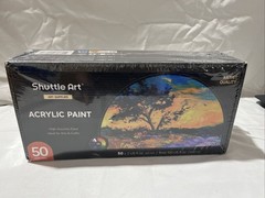 Shuttle Art Acrylic Paint, 50 Colors Acrylic Paint Set 2oz/60ml Bottles