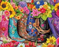 Paint by Numbers Kit for Adults Beginner – Cowboy Boots Paint by TRTDNF1P9204