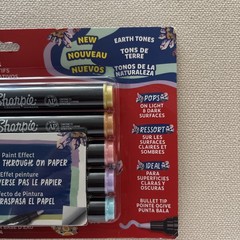 Sharpie 5-Count Water-Based Acrylic Markers Earth Tones No Bleed On Paper New