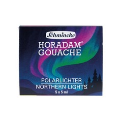 – HORADAM® GOUACHE paint box compact cardboard theme set Northern Lights with…