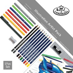 Royal and Langnickel Essentials Illustration 19 Piece Art Set Multi