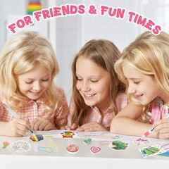 Magic Foam Texture Painting Kit – 84pcs Arts and Crafts for Girls 4-6-8-10, P…