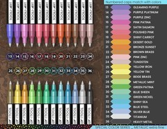 24 Metallic Paint Markers Set – Extra Fine Tip