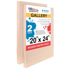 20″ x 24″ Gallery 1-1/2″ Profile Depth Artist Wood Pouring Panel Boards 2-Pack