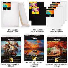 Professional All-in-Art Painting Kit with Beech Wood French Easel, 96 Acrylic…