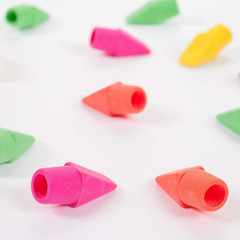 Pencil Eraser Caps, Latex Free, Assorted Colors, 144/Box (71544)