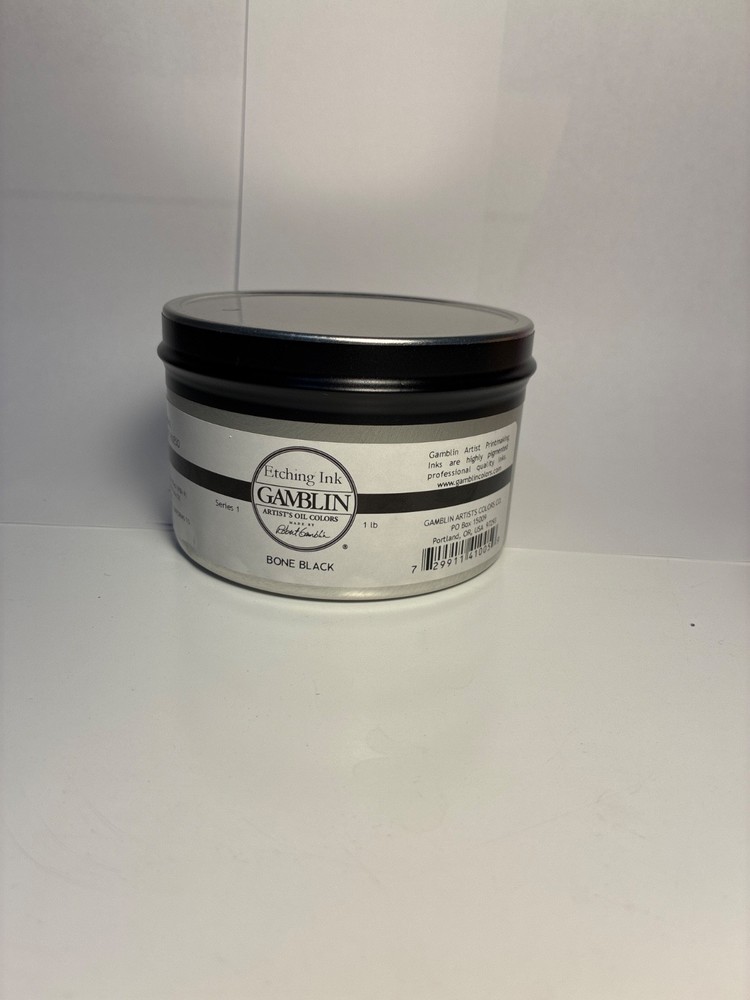 Gamblin Etching Ink Bone Black 1lb New Sealed Artist Oil Color obo