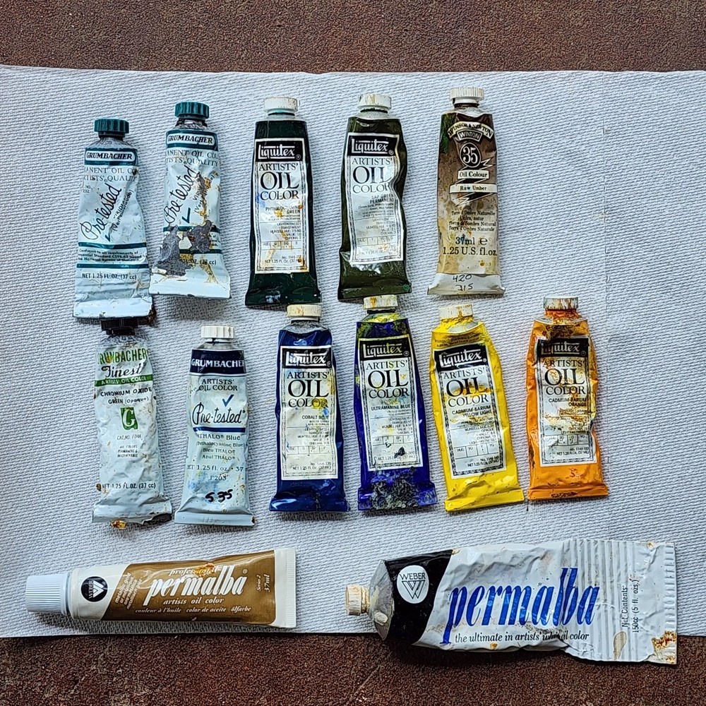Vintage Artists Oil Color Paint Tube* Lot Liquitex Grumbacher Permalba Winsor