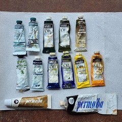 Vintage Artists Oil Color Paint Tube* Lot Liquitex Grumbacher Permalba Winsor