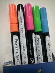 Liquid Chalk Markers 1mm Blackboard Glass Plastic Metal Mirrors Extra fine tip
