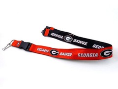 Aminco NCAA Georgia Bulldogs Reversible Lanyard, Team Colors, one Size
