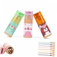 Mini Colored Pencils Set of 36 (3 Tubes x 12 Colors) – Portable Art Kit with