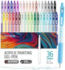 Gel Pens For Coloring 36 Colors Retractable 0.7mm Fine Point Pen Set