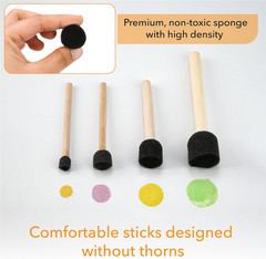 50 Pack Foam Paint Brushes 0.35″- 2″, Assorted Sizes, Foam Brushes for Painting