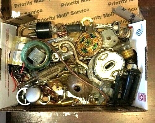 Steampunk Parts Lot- 1 pounds of metal material as shown- for artists #NJ25E