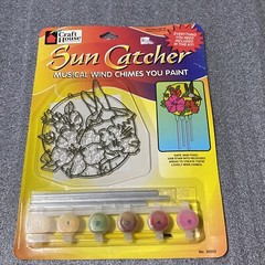 1998 Craft House Sun Catcher Paint By Number Musical wind Chimes Kit.#39363