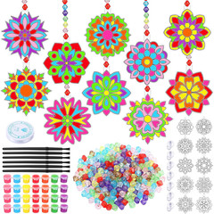 30 Sets Summer Mandala Suncatchers Craft Kits Easter Holi DIY Glow in the Dark S