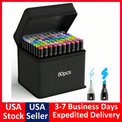 80/168/262 Colors Dual Tip Markers Drawing Markers Set Dual Tip Alcohol Markers