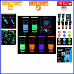 Glow in Dark Acrylic Paint Set – 6 Colors, 120ml, Waterproof, Non-Toxic