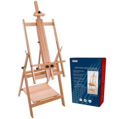 U.S. Art Supply Large Adjustable H-Frame Multi-Purpose Studio Artist Natural