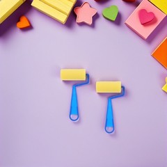 20 Pcs Sponge Rollers Painting Brush Set for Children Creative Craft Fun