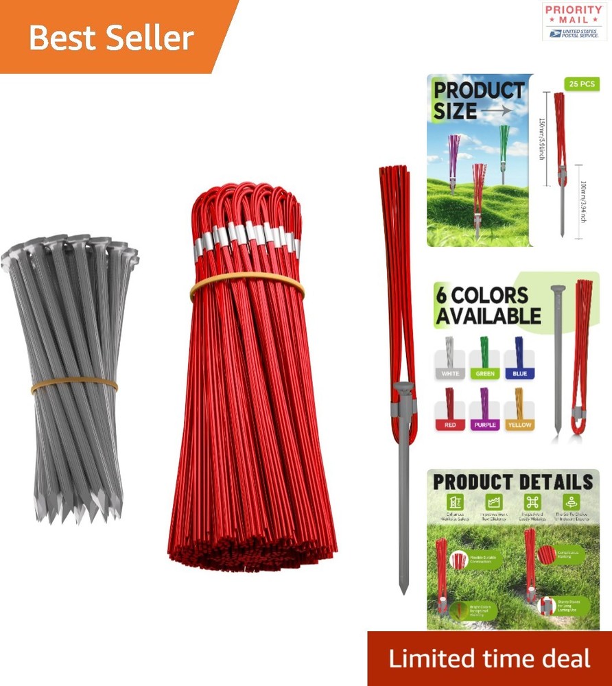 Weather Resistant 15 cm Red Ground Marking Whiskers for Driveway and Field Use