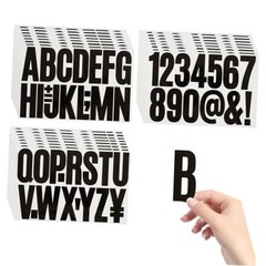Letter Stickers 3 Inch Black, 368 Pieces Self-Adhesive Vinyl Alphabet Number