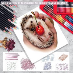 180 Colored Pencils Set – Soft Core, Oil-Based, Vibrant Colors for Drawing, Sket