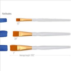 Plaid Nylon Brush Set, 50559 Brown (3-Piece) Paint Brush