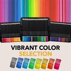 72 Watercolor Pencils Set | Vibrant Pigments for Blending