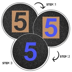 Briwooody 12 Inch Large Number Stencils – Pavement & Cake Stencil Set for Par…