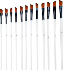 Angular Paint Brushes for Acrylic Painting,Artist Filbert Paint Brushes Set with