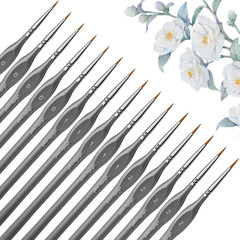 Miniature Paint Brushes, 15PC Model Brushes Micro Detail Paint Brush Set, Fine D
