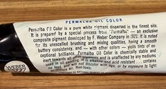 VTG Weber Original Permalba White Oil Color Paint 5 Fl Oz